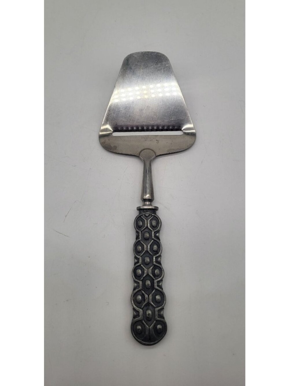 David Andersen Stopt Tinn Cast Cheese Knife Slicer Vintage Pewter Handle Norway